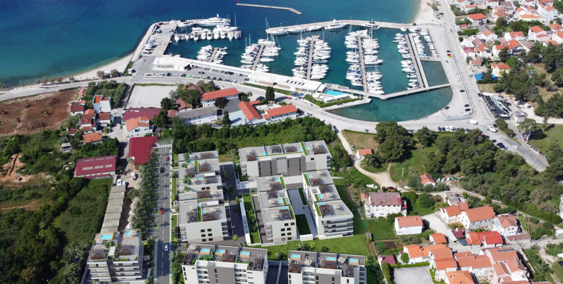 Zadar: Modern apartmanok közvetlenül a kikötő mellett