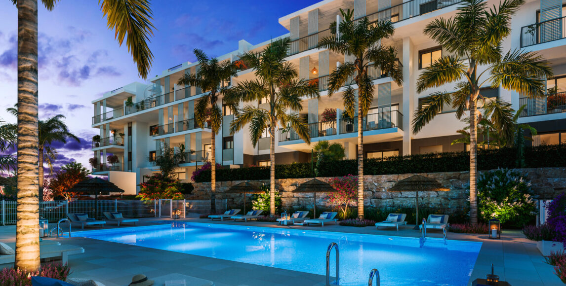 Modern városi apartmanok 600 m-re a Costa del Sol homokos strandjaitól