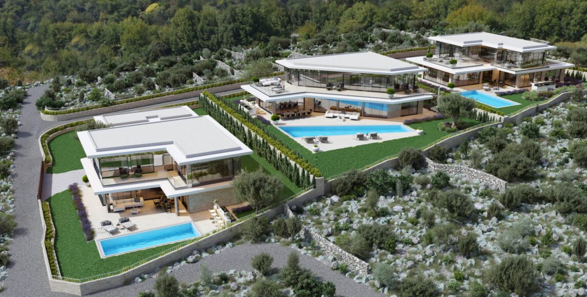 3 új luxusvilla mindössze 200 méterre a tengertől