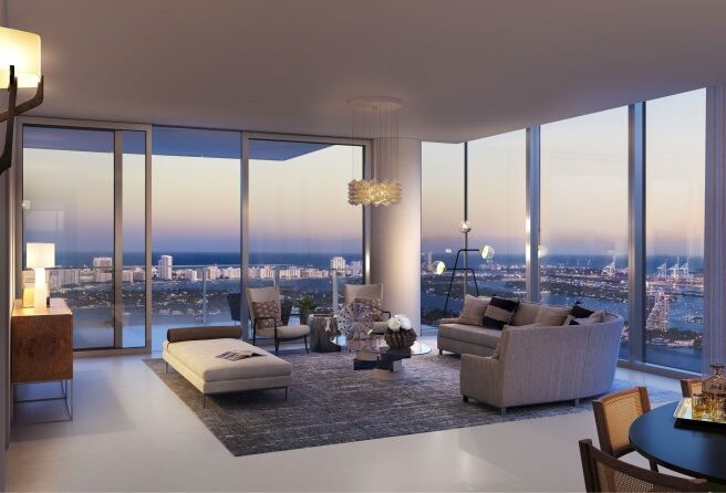 Új apartmanok közvetlenül az óceán mellett, kilátással Miami Beachre