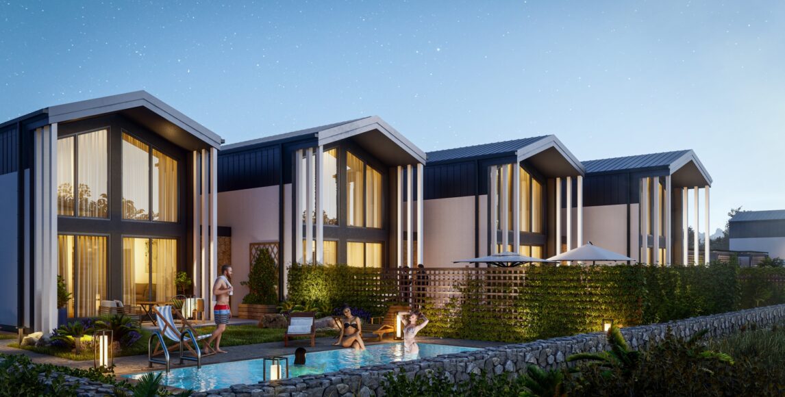 Modern villák minimalista stílusban néhány percre a strandtól