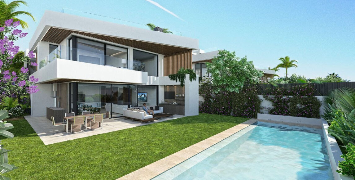 Exkluzív villák medencével 300 méterre Marbella homokos strandjától
