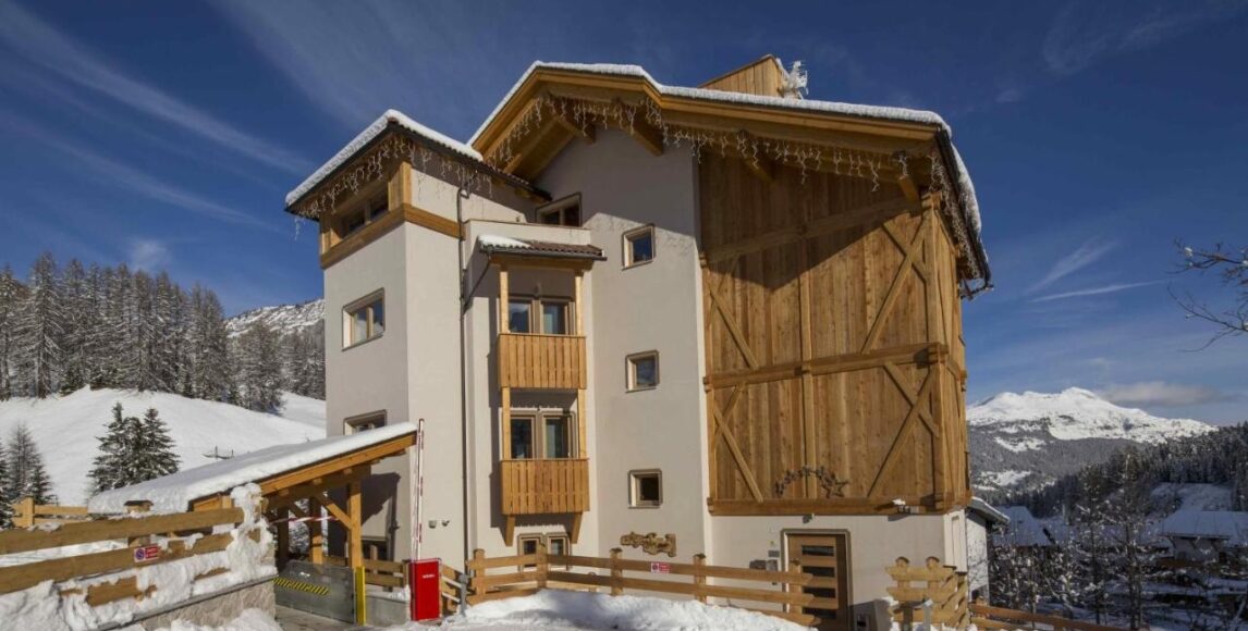 Arabba: Wellness apartmanhotel közvetlenül a pályák mellett