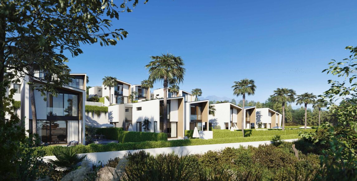 Design villák medencével 800 méterre a strandtól