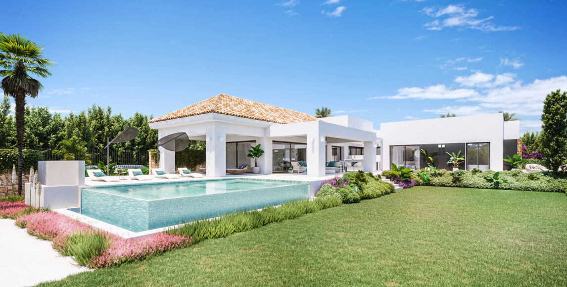 Új, modern villa medencével