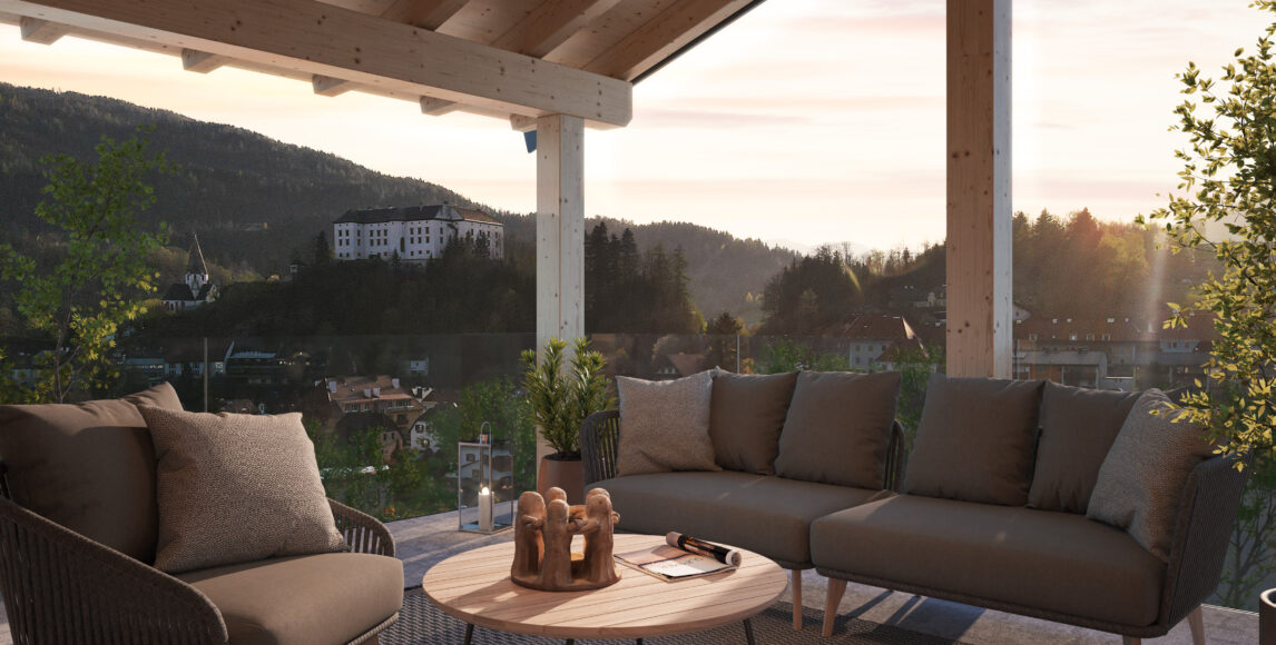Napfényes penthouse-ok Murau központjában