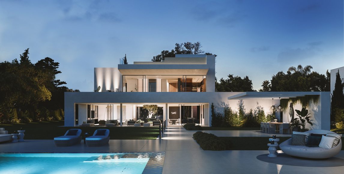 Luxusvilla a tengertől való első sorban, Marbella és Estepona között
